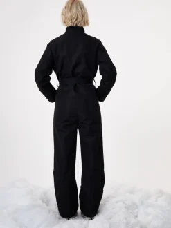 Threadbare Black Ski Jumpsuit