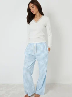 Threadbare Blue Cotton Long Sleeve Pyjamas Set