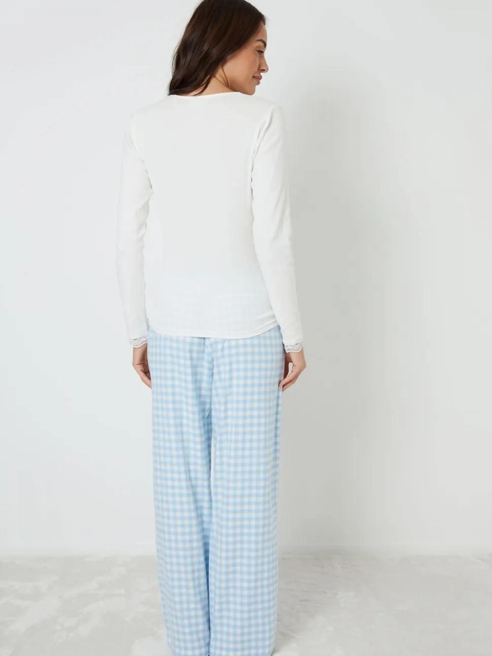 Threadbare Blue Cotton Long Sleeve Pyjamas Set