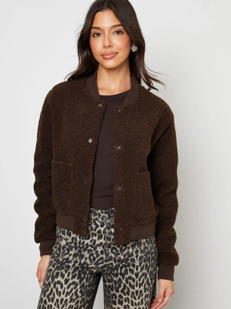 Threadbare Brown Borg Bomber Jacket