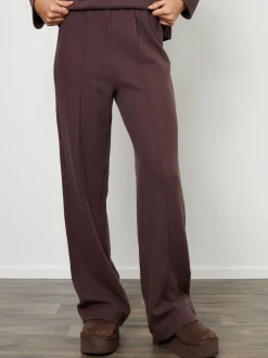 Threadbare Brown Cosy Rib Pull On Wide Leg Joggers
