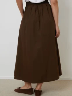 Threadbare Brown Midi Skirt with Pockets