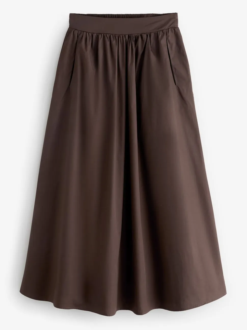 Threadbare Brown Midi Skirt with Pockets