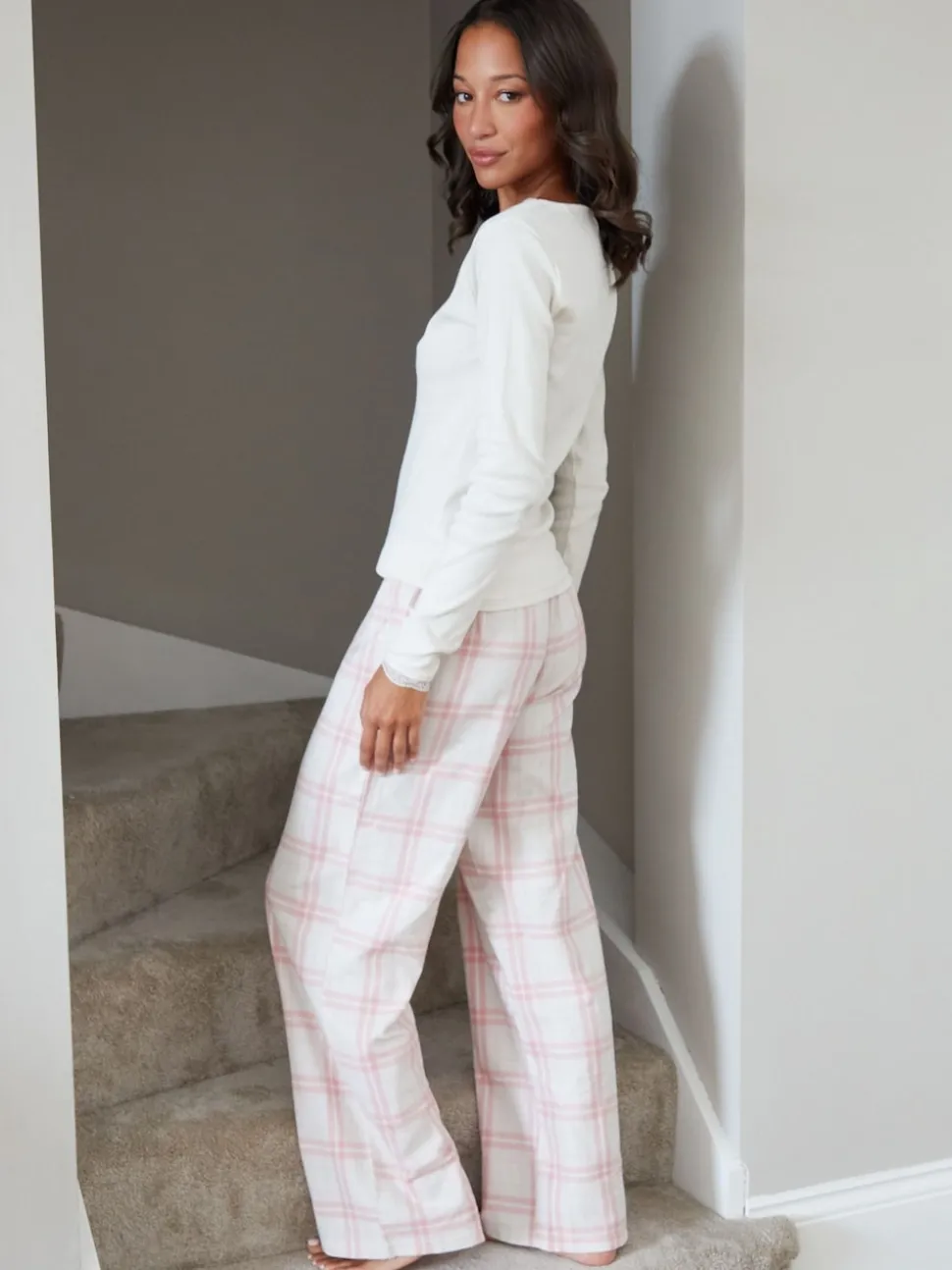 Threadbare Pink Cotton Long Sleeve Pyjamas Set