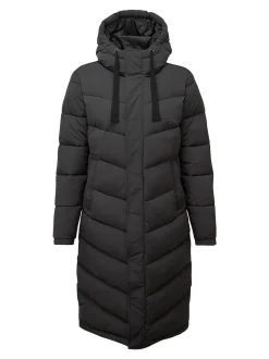 Tog 24 Black Raleigh Thermal Padded Hooded Long Coat