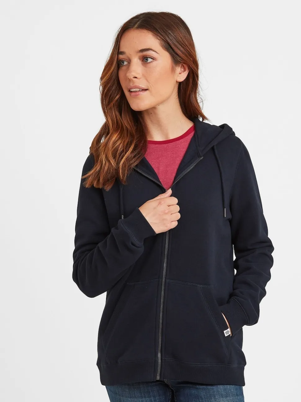 Tog 24 Blue Grey Mia Zip Up Hoodie