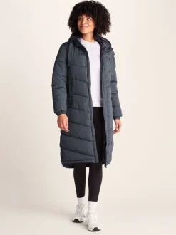 Tog 24 Blue Raleigh Thermal Padded Hooded Long Coat