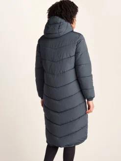 Tog 24 Blue Raleigh Thermal Padded Hooded Long Coat