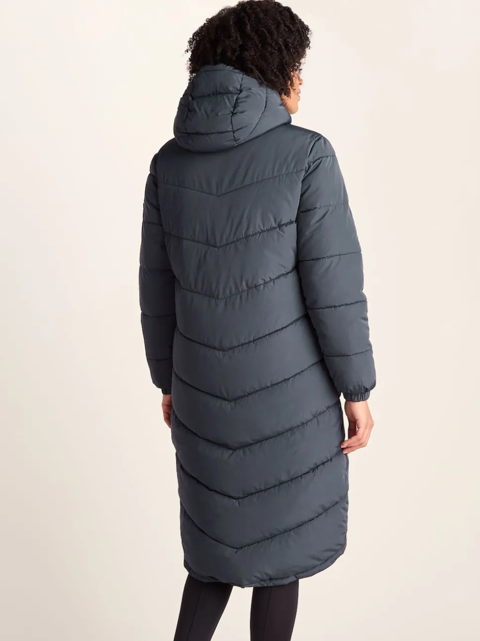 Tog 24 Blue Raleigh Thermal Padded Hooded Long Coat