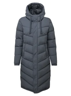 Tog 24 Blue Raleigh Thermal Padded Hooded Long Coat