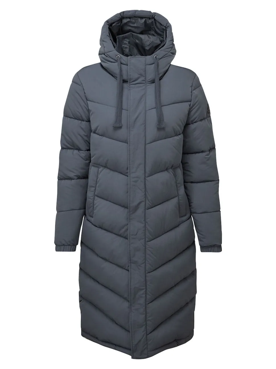Tog 24 Blue Raleigh Thermal Padded Hooded Long Coat