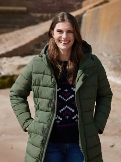 Tog 24 Green Womens Kirkham Padded Long Parka