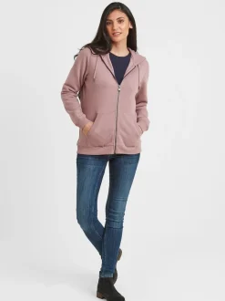 Tog 24 Pink Grey Mia Zip Up Hoodie