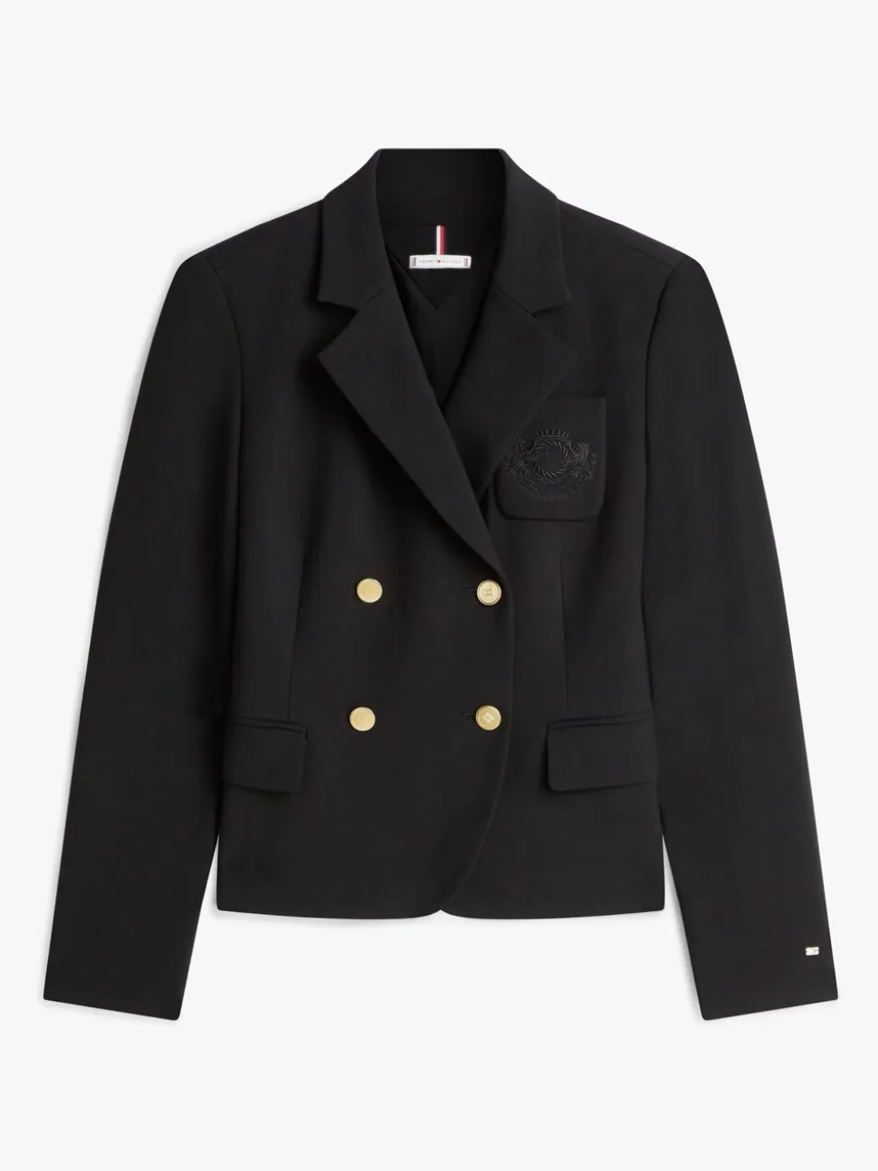 Tommy Hilfiger Black Crest Embroidery Slim Fit Blazer