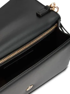 Tommy Hilfiger Black Heritage Monogram Plaque Clutch