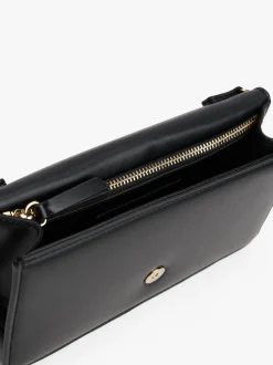 Tommy Hilfiger Black Heritage Monogram Plaque Clutch