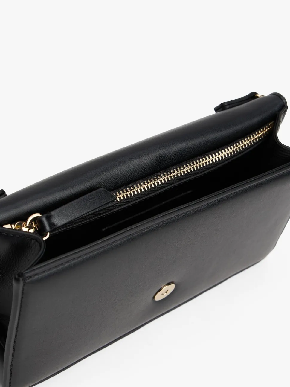 Tommy Hilfiger Black Heritage Monogram Plaque Clutch