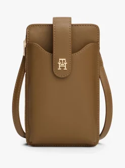 Tommy Hilfiger Brown Hilfiger Icon Monogram Phone Pouch