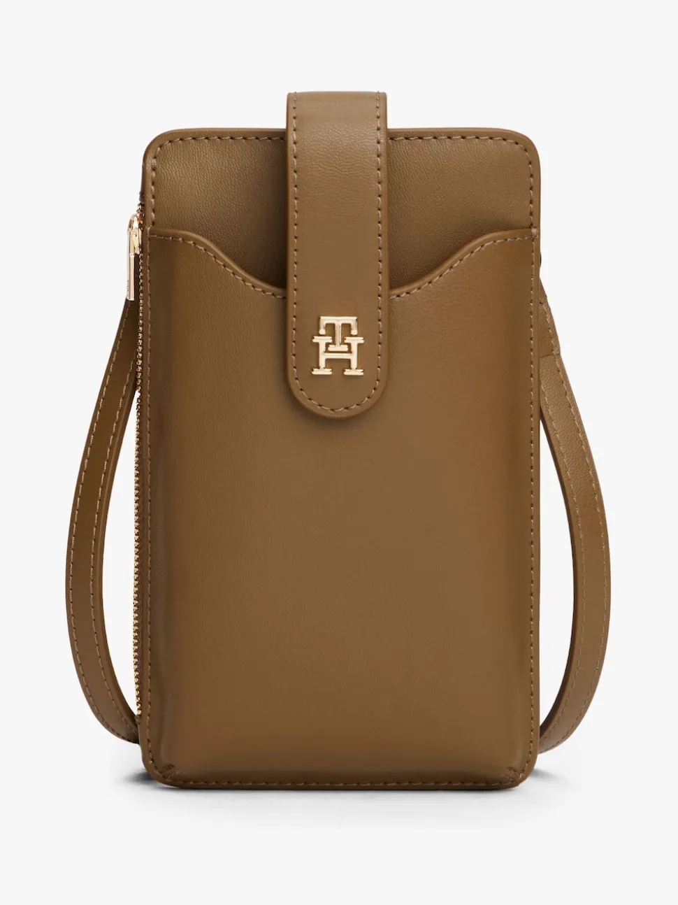 Tommy Hilfiger Brown Hilfiger Icon Monogram Phone Pouch