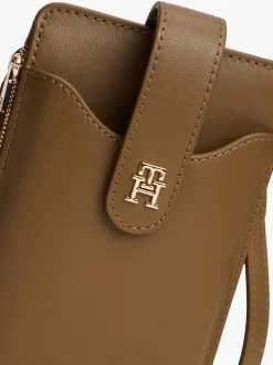 Tommy Hilfiger Brown Hilfiger Icon Monogram Phone Pouch
