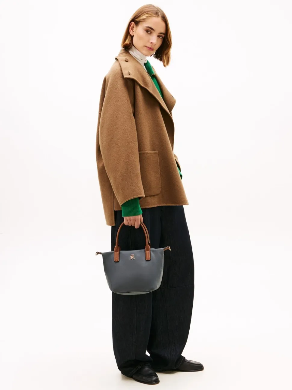 Tommy Hilfiger Grey Webbing Crossbody Tote Bag