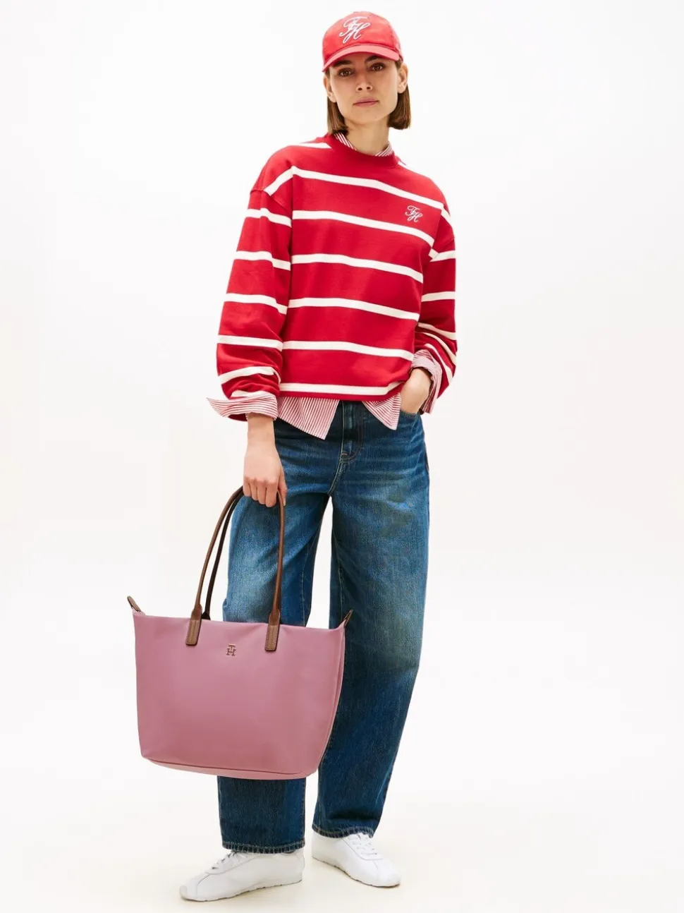 Tommy Hilfiger Pink Monogram Tote Bag