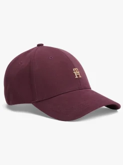 Tommy Hilfiger Red Chic Monogram Twill Baseball Cap
