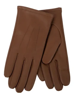 Totes Brown 3 Point Smartouch Winter Leather Gloves