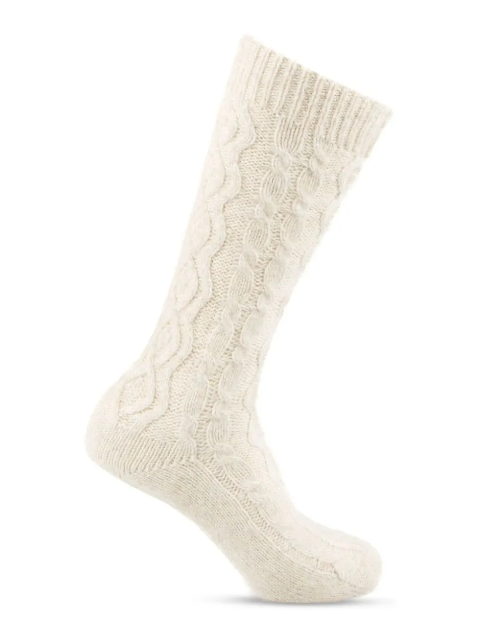 Totes Cream Toasties Ladies Cable Knit Slouch Slipper Socks