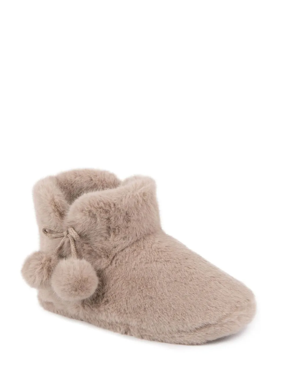 Totes Cream Toasties Ladies Faux Fur Boot Slippers