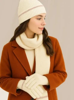Totes Cream Toasties Ladies Knitted Hat Scarf and Gloves Gift Set