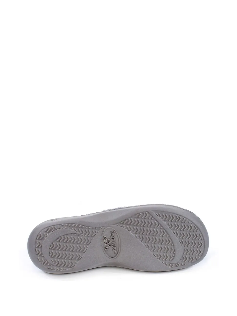 Totes Grey Isotoner Popcorn Terry Mules Slippers