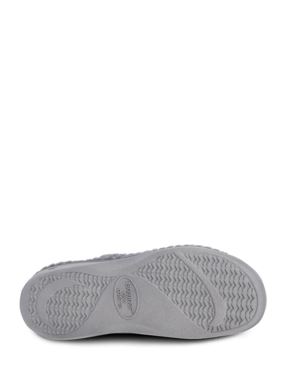 Totes Grey Ladies Isotoner Popcorn Turnover Open Toe Slippers