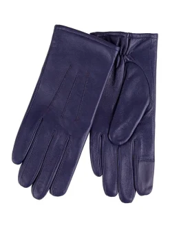 Totes Navy 3 Point Smartouch Winter Leather Gloves