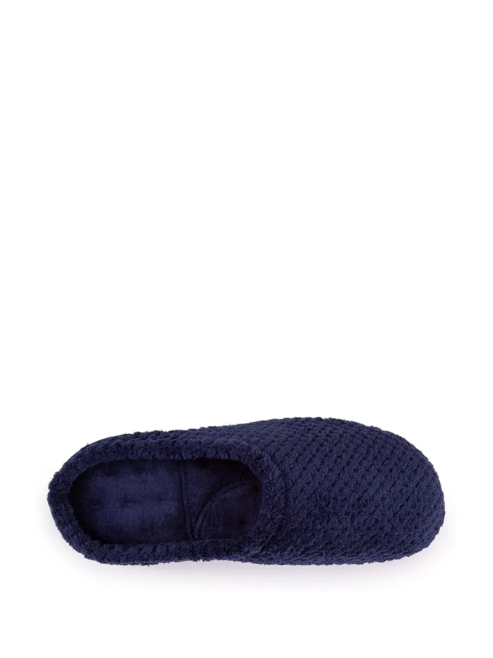 Totes Navy Isotoner Popcorn Terry Mules Slippers