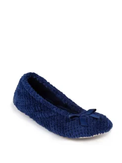 Totes Navy Isotoner Popcorn Slippers