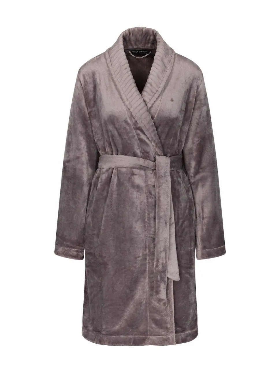 Triumph Grey 100% Cotton Fleece Robe