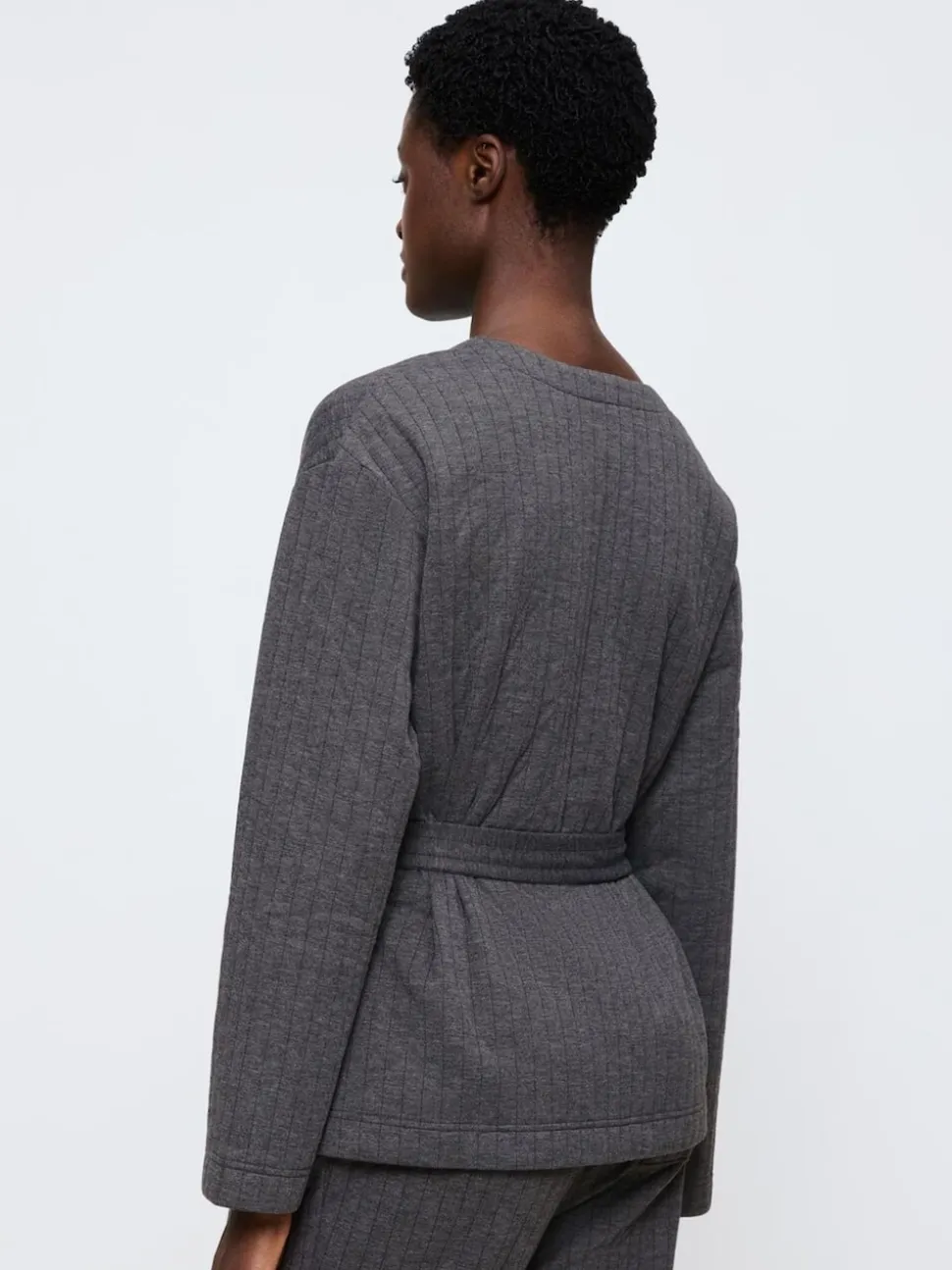 Triumph Grey Cozy Comfort Robe Top Quilted