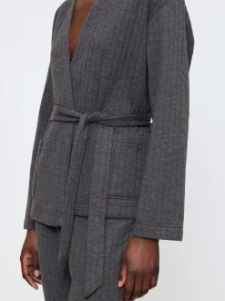 Triumph Grey Cozy Comfort Robe Top Quilted
