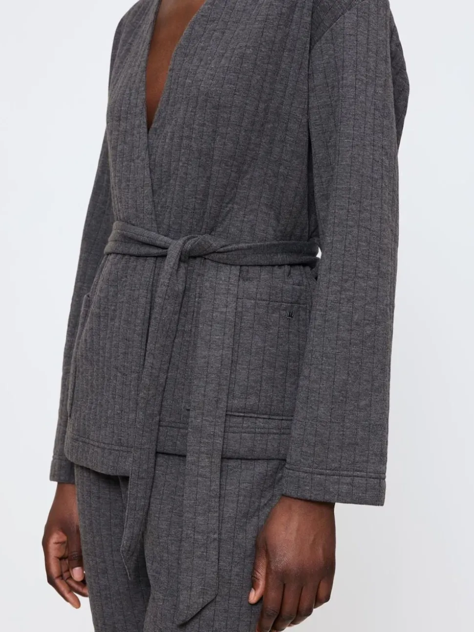 Triumph Grey Cozy Comfort Robe Top Quilted