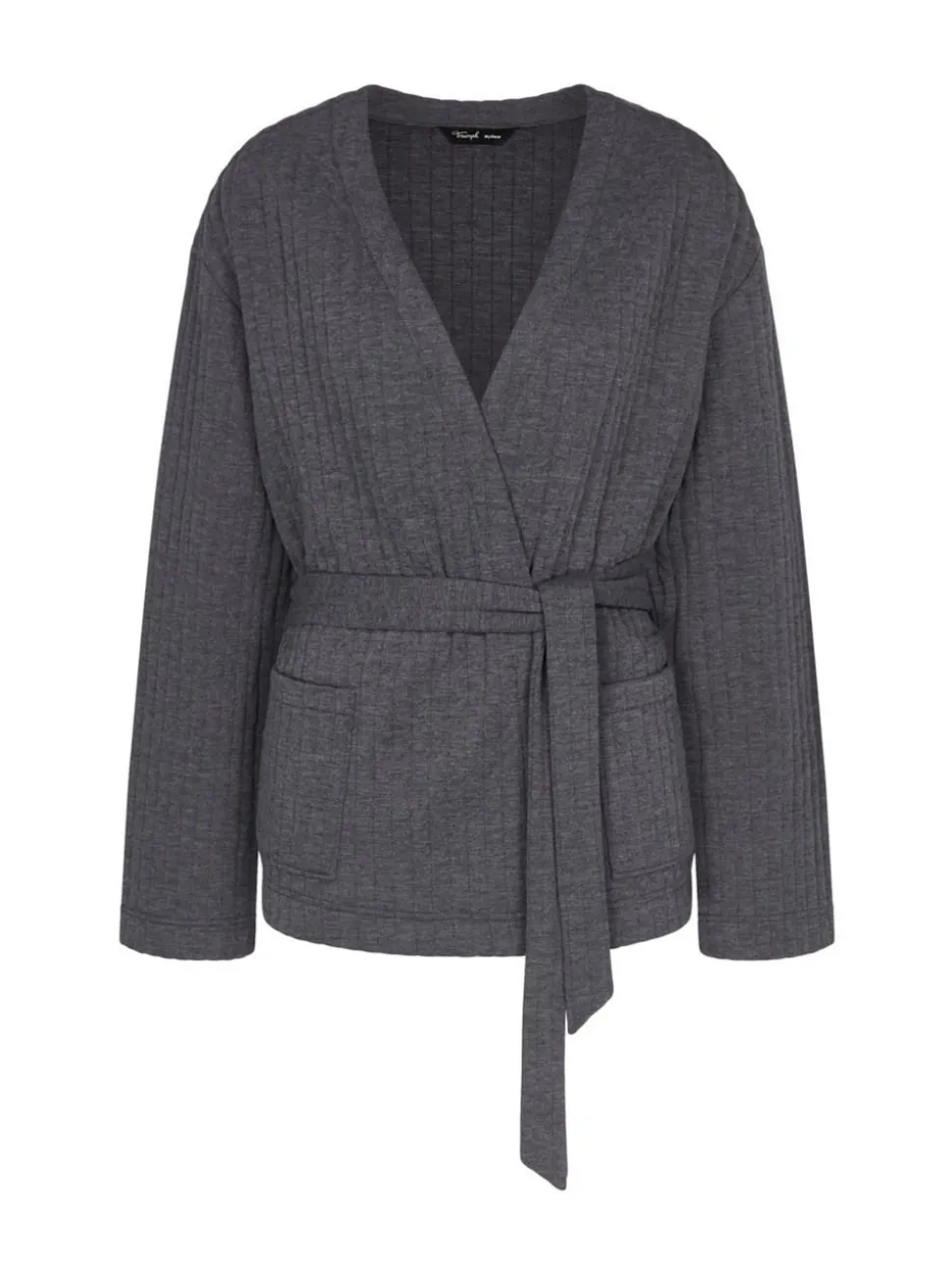 Triumph Grey Cozy Comfort Robe Top Quilted