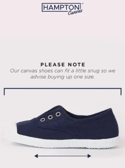Trotters London Natural Adult Plum Canvas Shoes