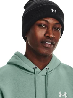 Under Armour Black Half time Cuff Beanie