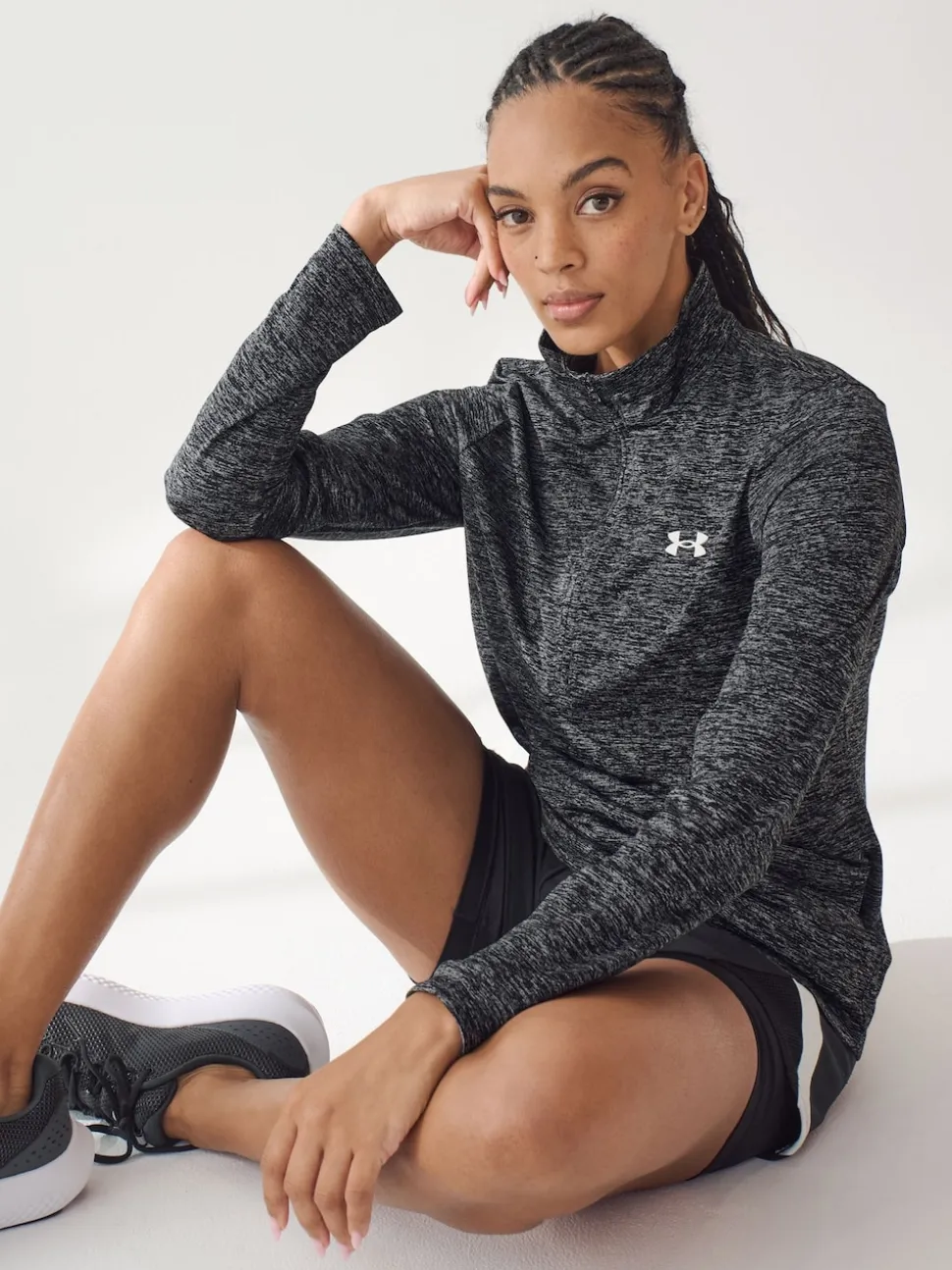Under Armour Black Tech Twist 1/2 Zip Sweatshirt