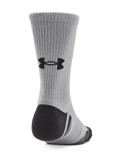 Under Armour Grey Crew Performance Tech Crew Socks 3 Pack