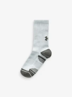 Under Armour Grey Crew Performance Tech Crew Socks 3 Pack