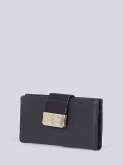 U.S. Polo Assn. Black Womens Romantic Large Card Holder Purse