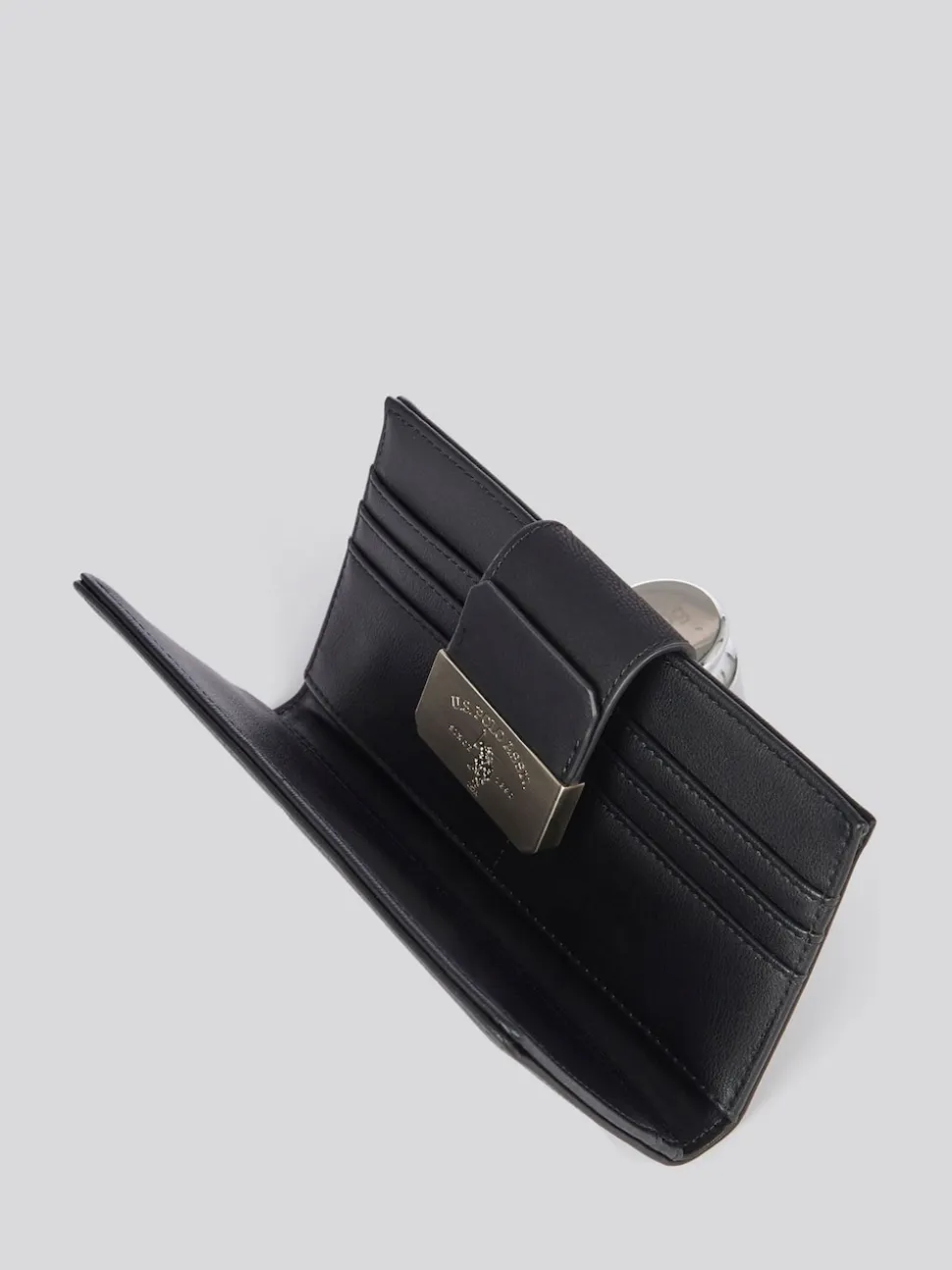 U.S. Polo Assn. Black Womens Romantic Large Card Holder Purse