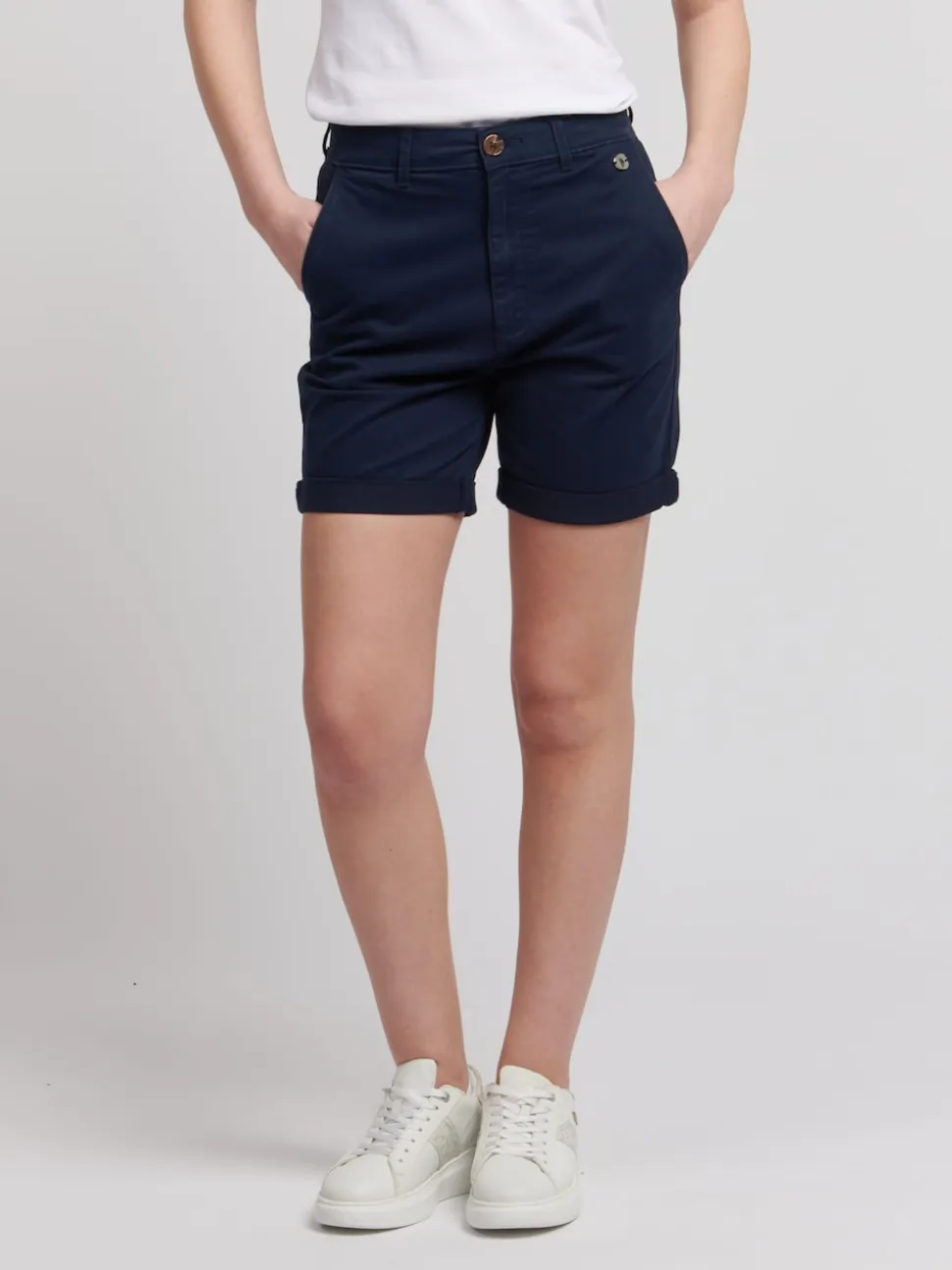 U.S. Polo Assn. Blue Classic Womens Chino Shorts