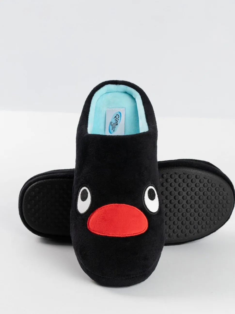 Vanilla Underground Black Pingu Mule Slippers